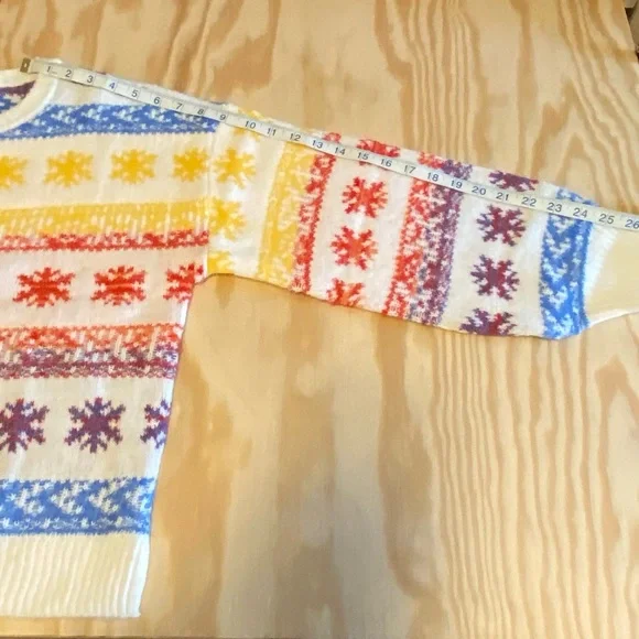 ON Fair Isle Snowflake Sweater rainbow spacedye GIRLS 2X (18) plus NWT - Picture 8 of 8